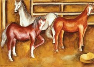 Caballos en un potrero