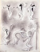 Miguel Covarrubias, "Djalan Arang - Sisiya", watercolor, ink and pencil on paper, 12¾ × 9¾ inches Miguel Covarrubias, "Djalan Arang - Sisiya", watercolor, ink and pencil on paper, 12¾ × 9¾ inches