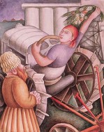 Soviet Harvest Scene