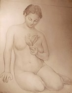 Study for Figure of Knowledge in the Ministry of Health Mural (Cristina Kahlo)