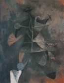 Rufino Tamayo, "Hombre perseguido", oil and sand on masonite, 39½ × 31½ inches, 1956 Rufino Tamayo, "Hombre perseguido", oil and sand on masonite, 39½ × 31½ inches, 1956