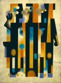 Carlos Merida, "The Oracle", petroplastic with acrylic on parchment, mounted on panel, 1973 Carlos Merida, "The Oracle", petroplastic with acrylic on parchment, mounted on panel, 1973